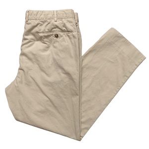 Ermenegildo Zegna Flat Front Chino Dress Pants Cotton Cream Mens Size 40